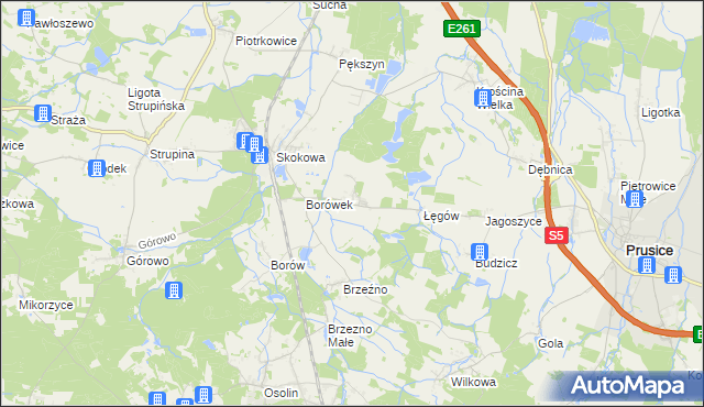 mapa Chodlewko, Chodlewko na mapie Targeo