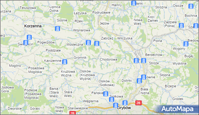 mapa Chodorowa, Chodorowa na mapie Targeo