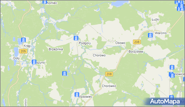 mapa Chorowo, Chorowo na mapie Targeo