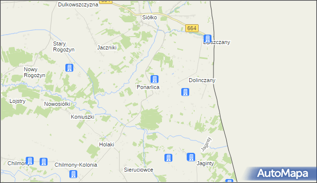 mapa Chorużowce, Chorużowce na mapie Targeo