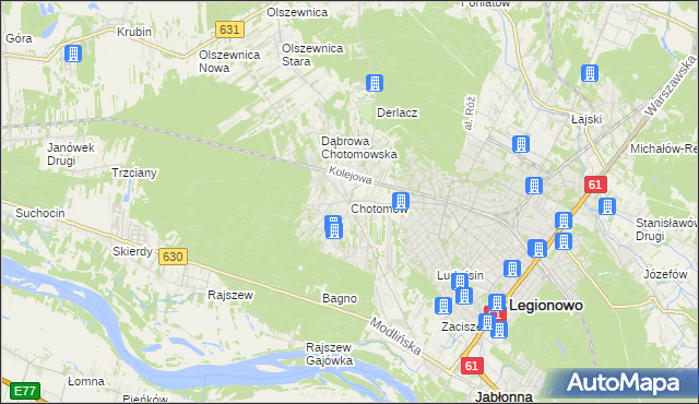 mapa Chotomów, Chotomów na mapie Targeo