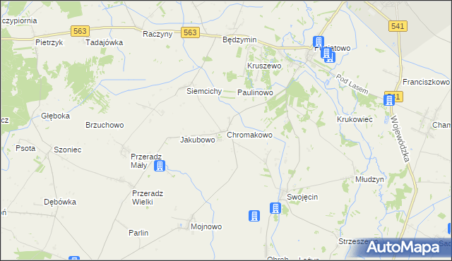 mapa Chromakowo, Chromakowo na mapie Targeo