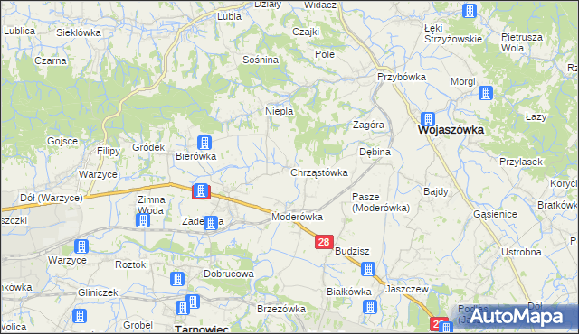 mapa Chrząstówka, Chrząstówka na mapie Targeo