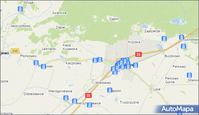 mapa Chrząstowo gmina Gniewkowo, Chrząstowo gmina Gniewkowo na mapie Targeo