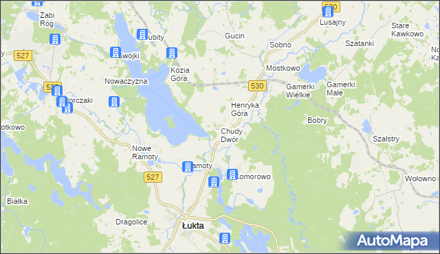 mapa Chudy Dwór, Chudy Dwór na mapie Targeo
