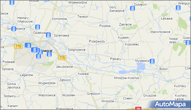 mapa Ciborowice, Ciborowice na mapie Targeo