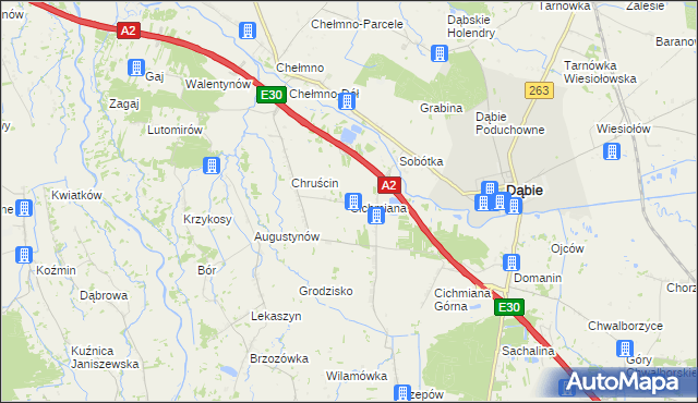 mapa Cichmiana, Cichmiana na mapie Targeo