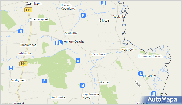 mapa Cichobórz, Cichobórz na mapie Targeo