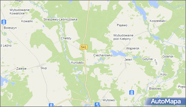 mapa Ciechanówko, Ciechanówko na mapie Targeo