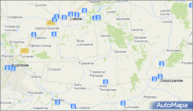 mapa Ciepielew, Ciepielew na mapie Targeo