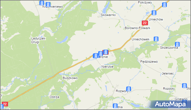 mapa Cierznie, Cierznie na mapie Targeo