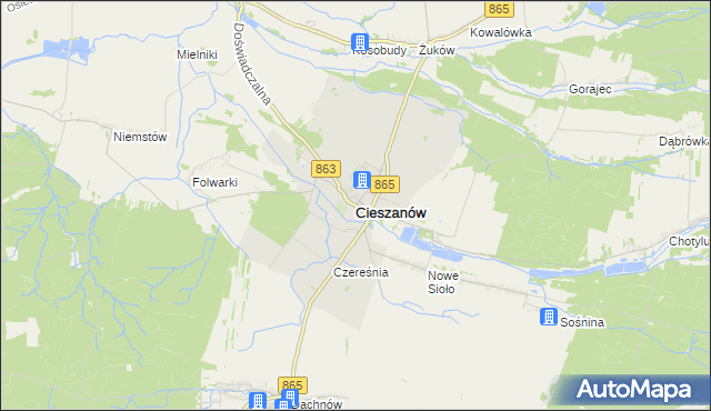 mapa Cieszanów, Cieszanów na mapie Targeo