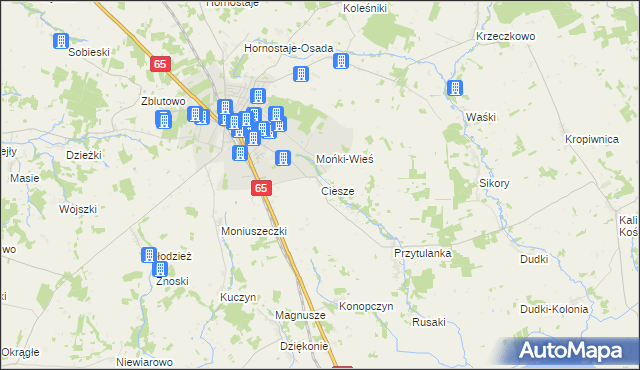 mapa Ciesze, Ciesze na mapie Targeo