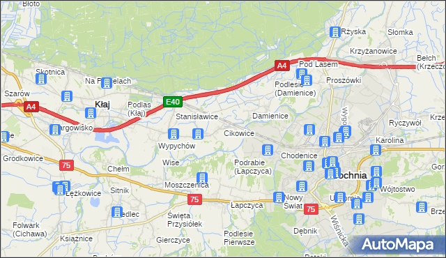mapa Cikowice, Cikowice na mapie Targeo