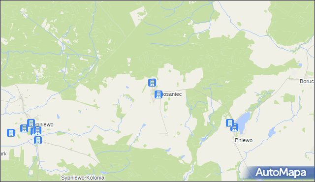 mapa Ciosaniec gmina Okonek, Ciosaniec gmina Okonek na mapie Targeo