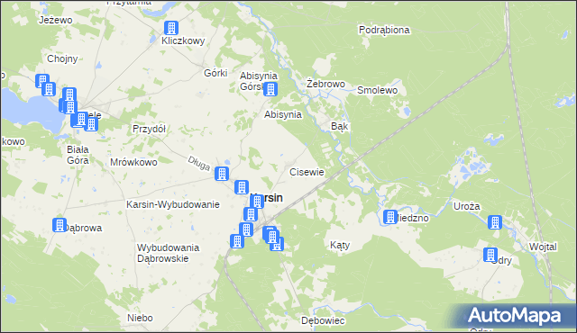 mapa Cisewie, Cisewie na mapie Targeo