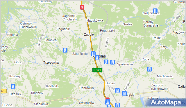 mapa Cmolas, Cmolas na mapie Targeo