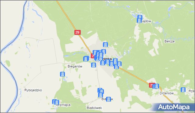 mapa Cybinka, Cybinka na mapie Targeo