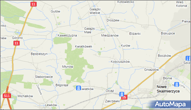 mapa Czachory, Czachory na mapie Targeo
