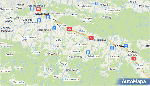mapa Czaczów, Czaczów na mapie Targeo