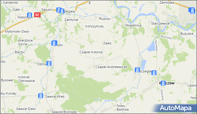 mapa Czaple Górne, Czaple Górne na mapie Targeo