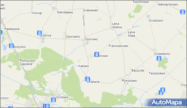 mapa Czarkowo gmina Poniec, Czarkowo gmina Poniec na mapie Targeo