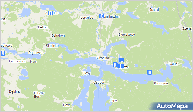 mapa Czarlina, Czarlina na mapie Targeo