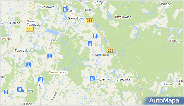mapa Czarnkowie, Czarnkowie na mapie Targeo