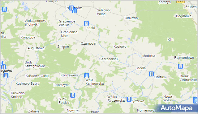 mapa Czarnocinek, Czarnocinek na mapie Targeo