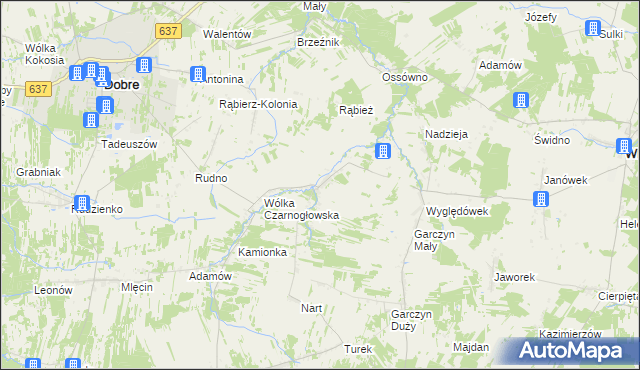 mapa Czarnogłów, Czarnogłów na mapie Targeo