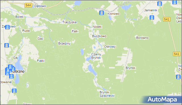 mapa Czarny Bryńsk, Czarny Bryńsk na mapie Targeo