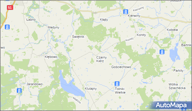 mapa Czarny Kierz, Czarny Kierz na mapie Targeo