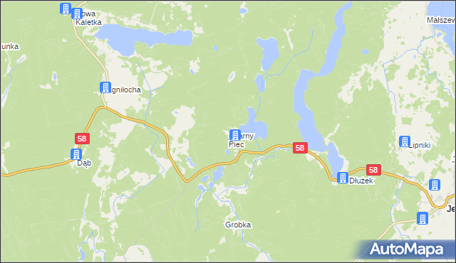 mapa Czarny Piec, Czarny Piec na mapie Targeo