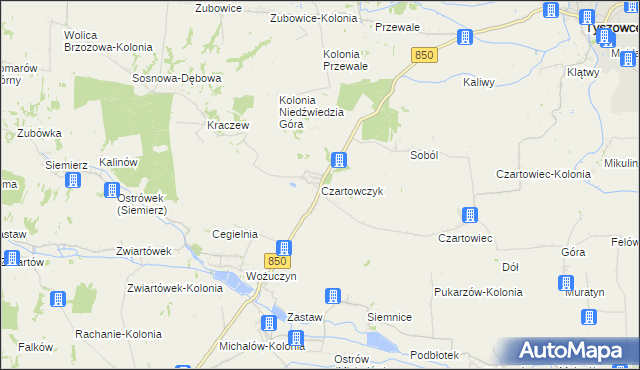 mapa Czartowczyk, Czartowczyk na mapie Targeo