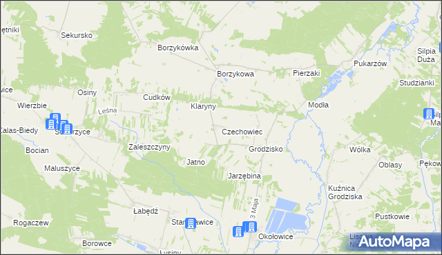 mapa Czechowiec, Czechowiec na mapie Targeo