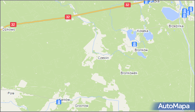 mapa Czeklin, Czeklin na mapie Targeo