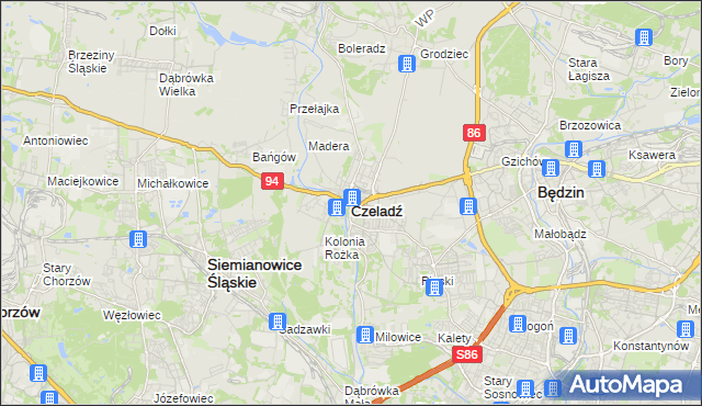 mapa Czeladź, Czeladź na mapie Targeo