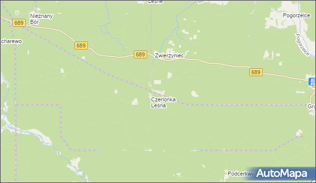 mapa Czerlonka, Czerlonka na mapie Targeo