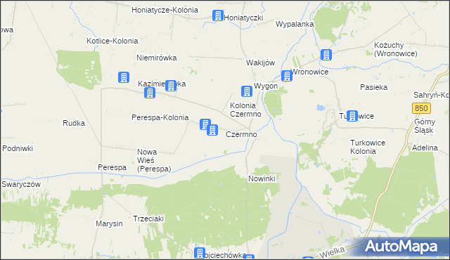 mapa Czermno gmina Tyszowce, Czermno gmina Tyszowce na mapie Targeo