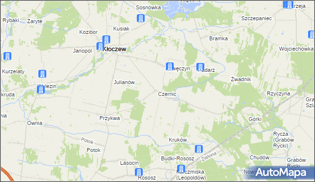 mapa Czernic, Czernic na mapie Targeo