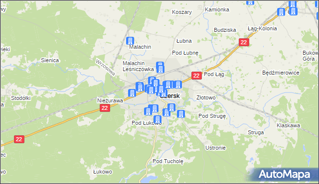 mapa Czersk powiat chojnicki, Czersk powiat chojnicki na mapie Targeo