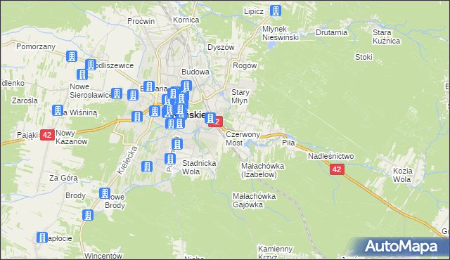 mapa Czerwony Most, Czerwony Most na mapie Targeo