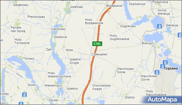 mapa Czewujewo, Czewujewo na mapie Targeo