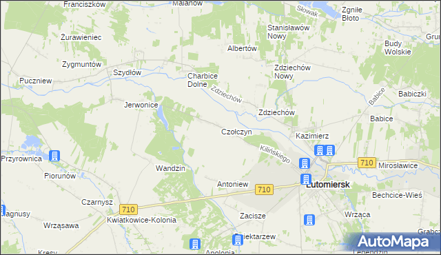 mapa Czołczyn, Czołczyn na mapie Targeo