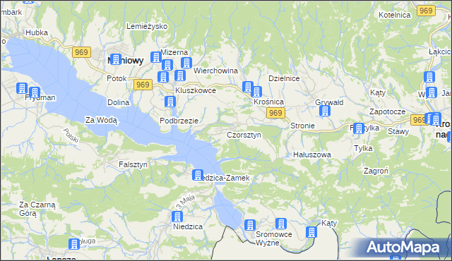 mapa Czorsztyn, Czorsztyn na mapie Targeo