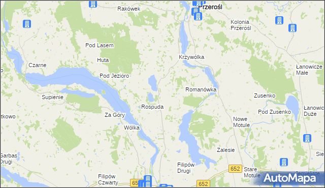 mapa Czostków gmina Filipów, Czostków gmina Filipów na mapie Targeo