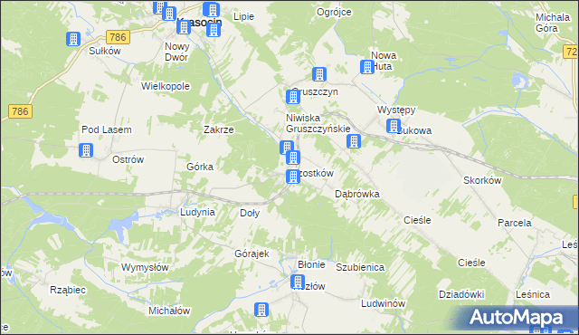 mapa Czostków gmina Krasocin, Czostków gmina Krasocin na mapie Targeo