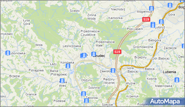 mapa Czudec, Czudec na mapie Targeo