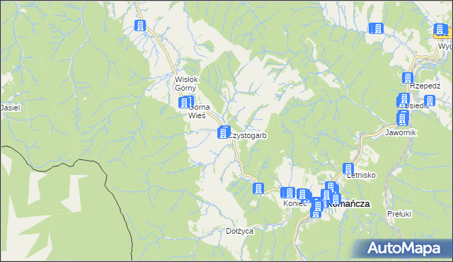 mapa Czystogarb, Czystogarb na mapie Targeo