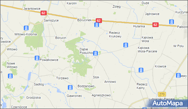 mapa Dąbie Kujawskie, Dąbie Kujawskie na mapie Targeo